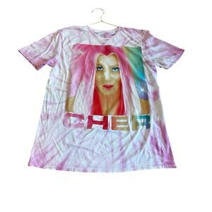 Cher Pink Tie Dye Graphic T-Shirt - Pop Icon Tee